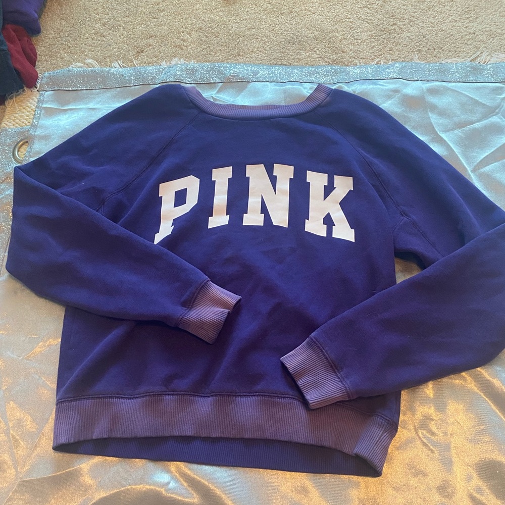 PINK purple crewneck